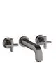 AXOR-HG-AXOR-Citterio-3-Loch-Waschtischarmatur-Unterputz-fuer-Wandmontage-mit-Auslauf-222-mm-Kreuzgriffen-und-Rosetten-Polished-Black-Chrome-39143330 gallery number 1